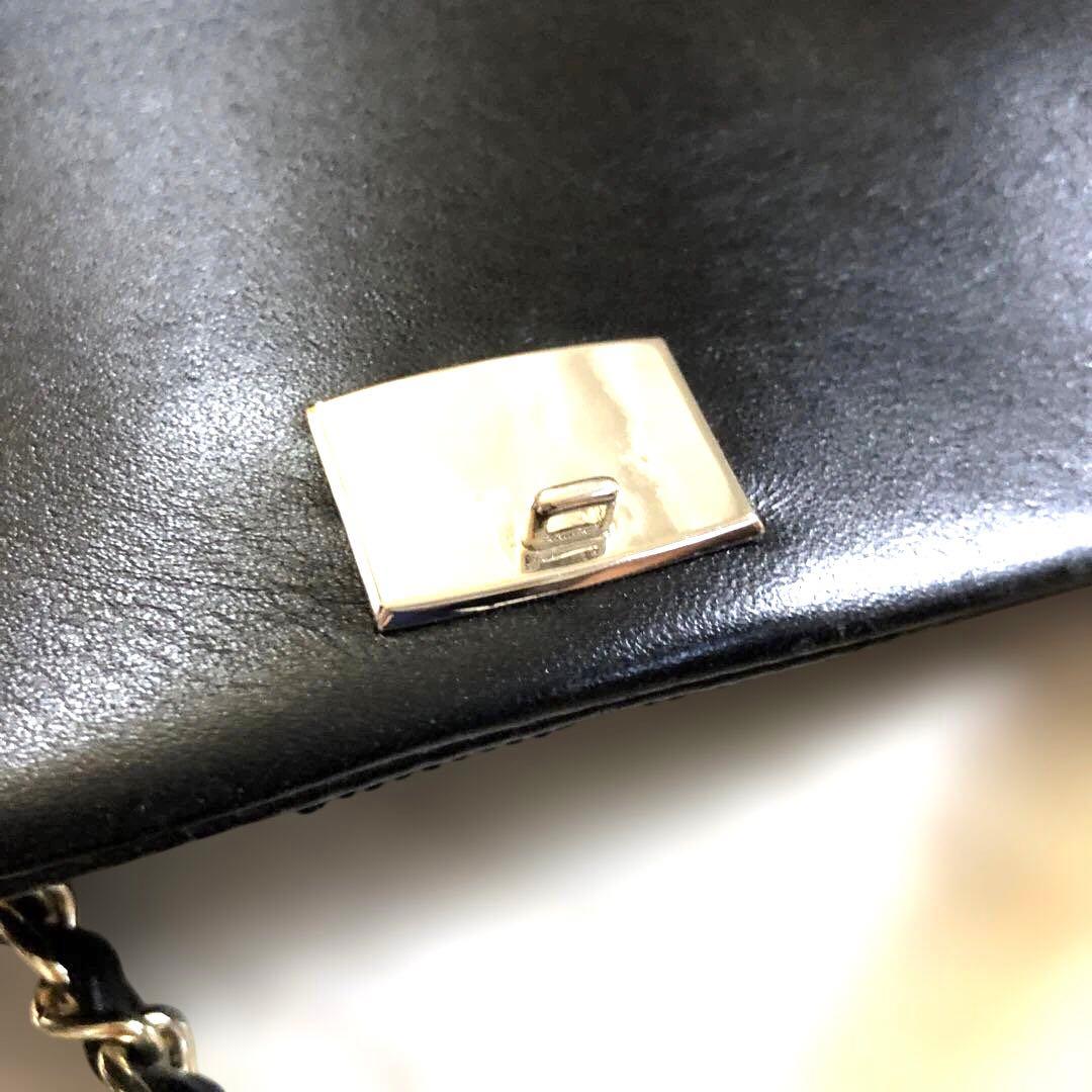 ［美品・希少］ケイトスペードニューヨーク　キルティングチェーンショルダーバッグ黒