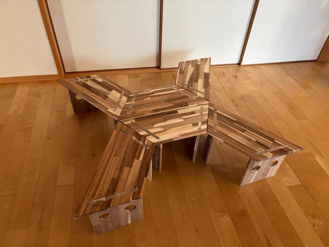 ヘキサゴンテーブル ヘキサテーブル 囲炉裏テーブル 組み立て式