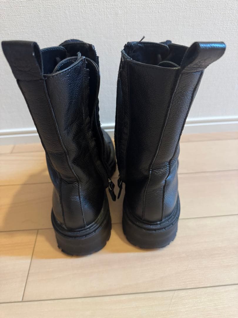 本革編上げショートブーツ23.5/24センチ