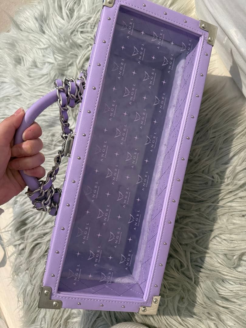 エンジェル空箱　紫　レザータイプ