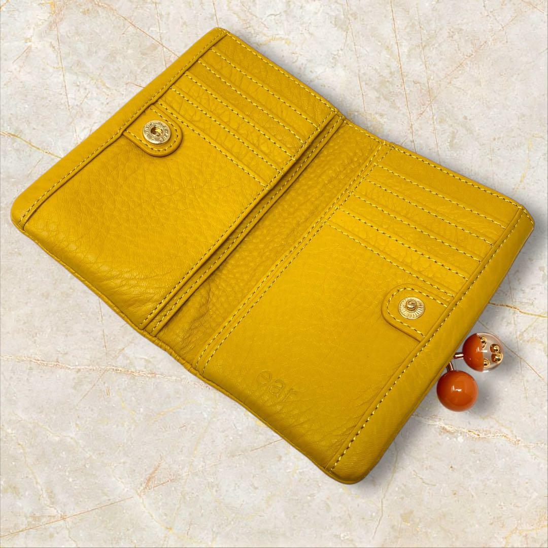 ear PAPILLONNER イアパピヨネ 財布 がま口 イエロー 黄色 イア