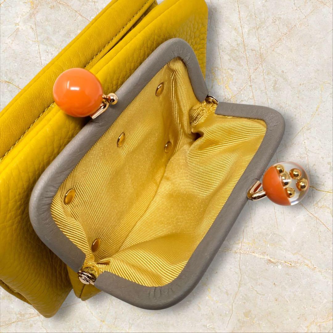 ear PAPILLONNER イアパピヨネ 財布 がま口 イエロー 黄色 イア