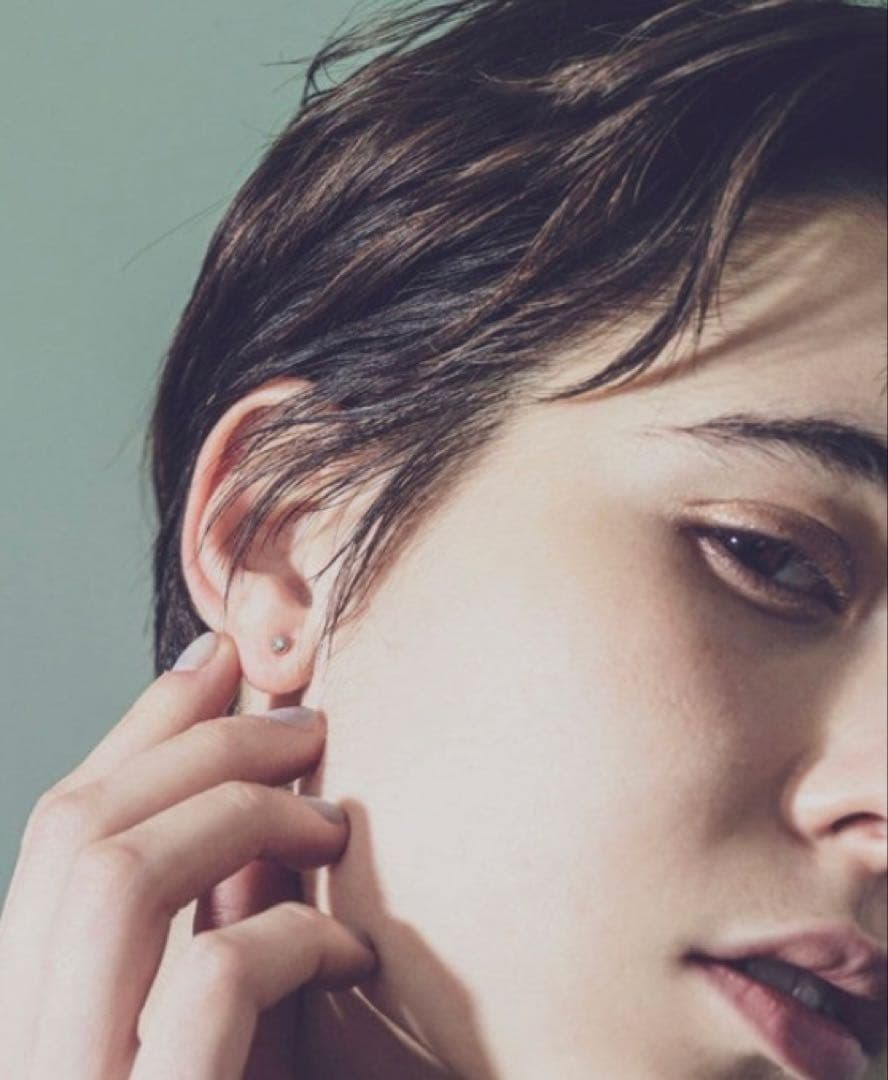 【ete】K18 ダイヤモンド 0.1ct ピアス「ブライト」　ピンクゴールド