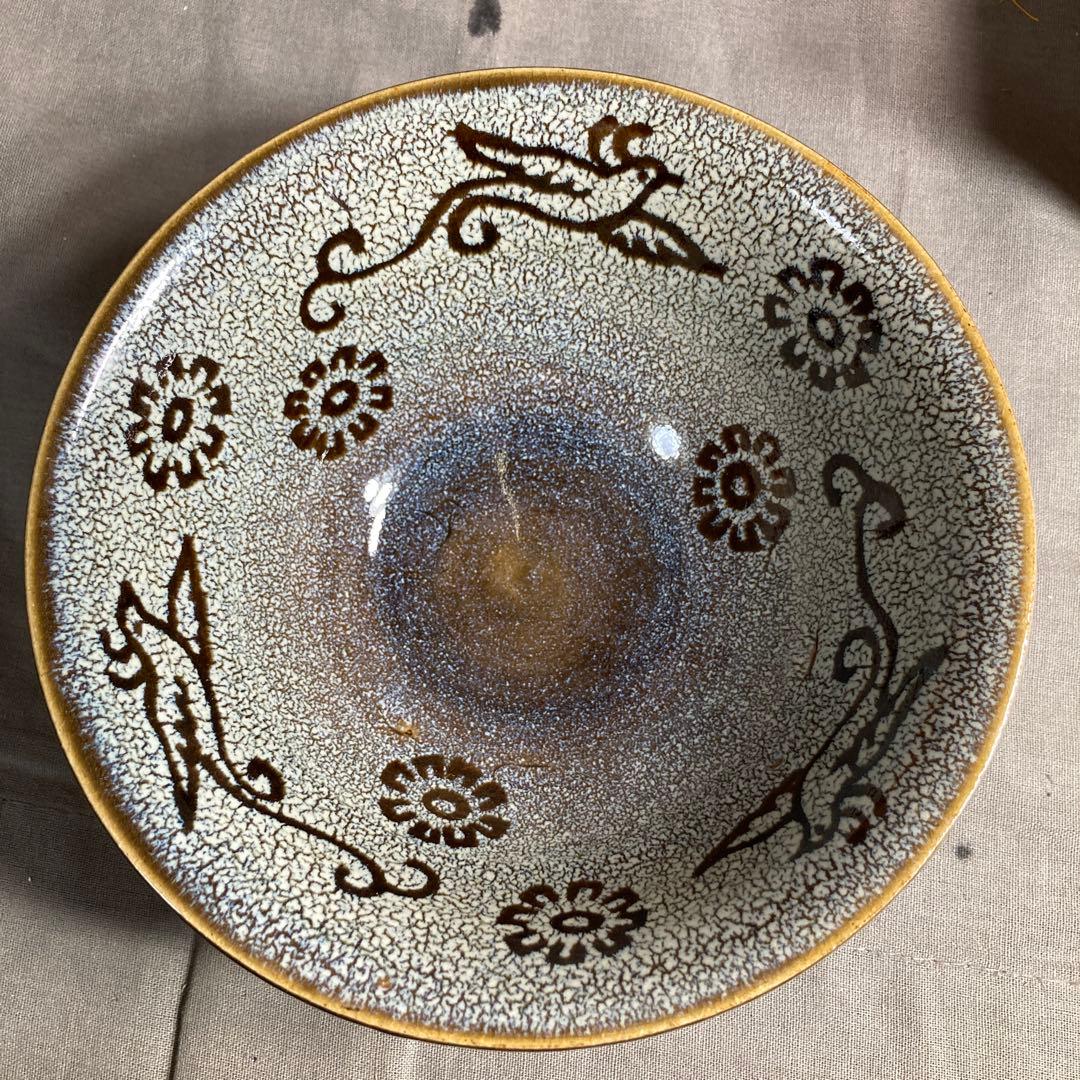 【松本佩山】孤高の陶芸家　日本名窯　有田年木庵　松本佩山作　曜変花鳥天目　平茶盌