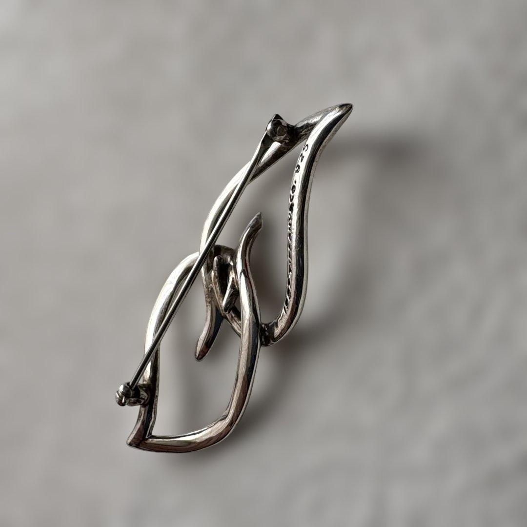 ✨TIFFANY brooch✨ティファニーブローチ ダブルリーフ ピンブローチ