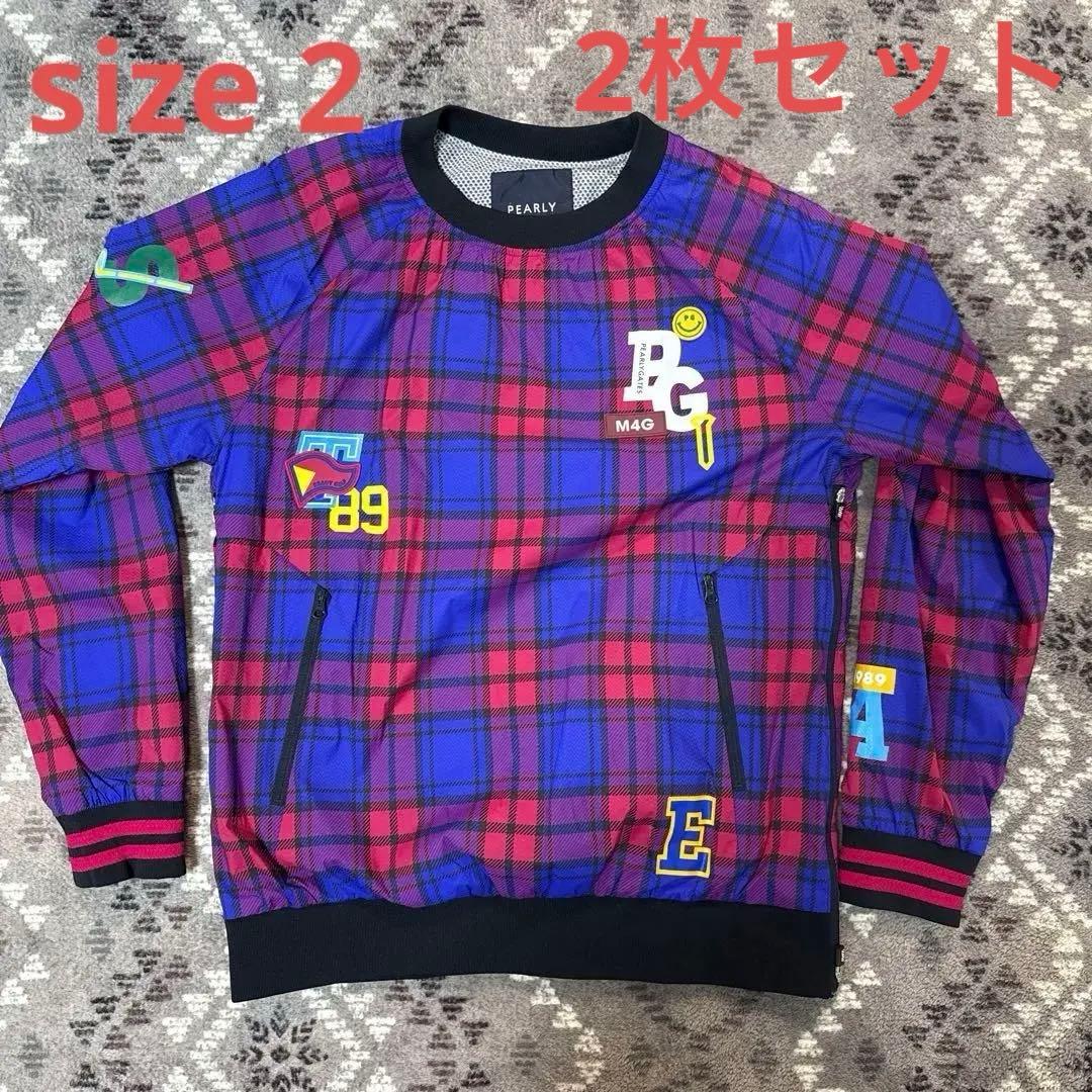 PEARLY GATES チェック柄ブルゾン（防風）