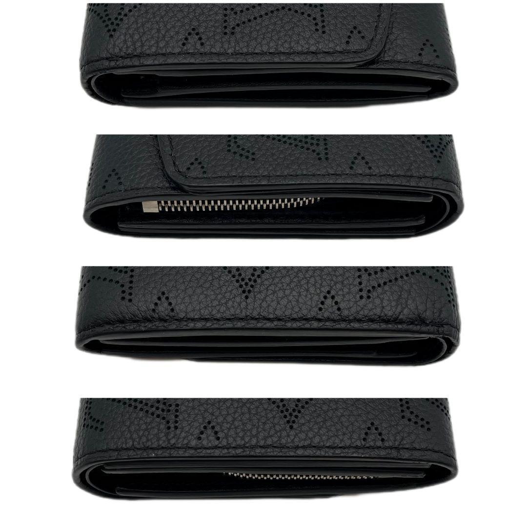 ✨極上美品✨ルイヴィトン モノグラム マヒナ イリス コンパクト黒 二つ折り財布