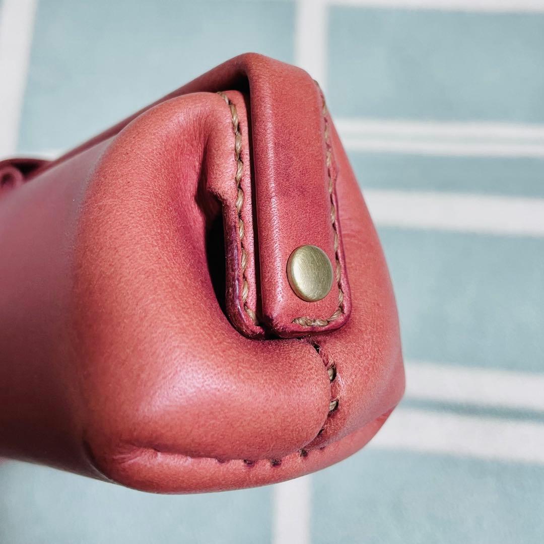 【新品未使用】キチジツ　paka-pen　コーラル　イタリアンレザー　ペンケース