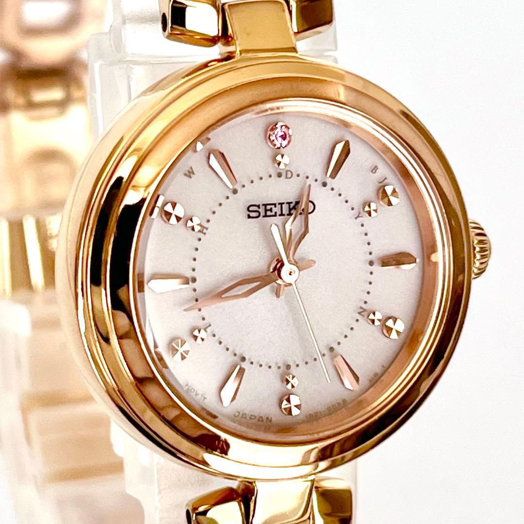 セイコー SEIKO レディース腕時計 稼働 電波ソーラー 磨き済み s2164