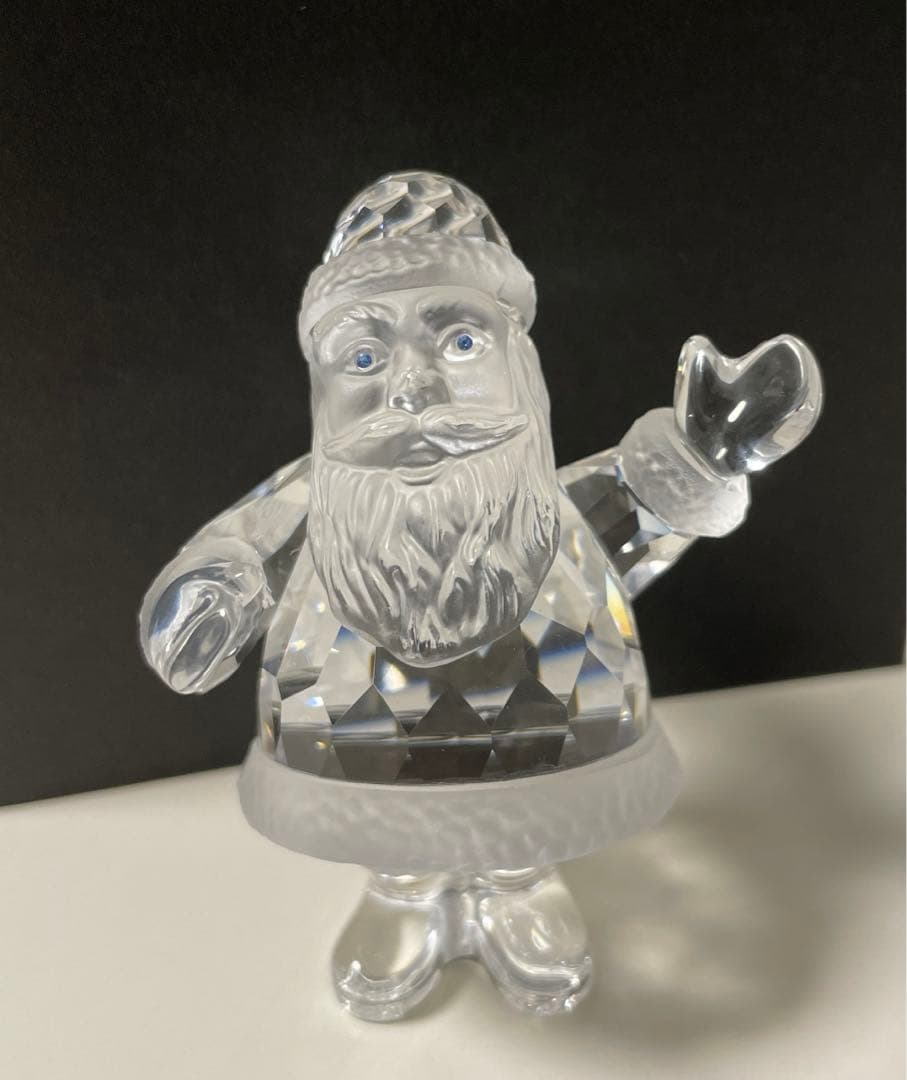 【美品】 SWAROVSKI クリスタル置物　クリスマス　サンタクロース