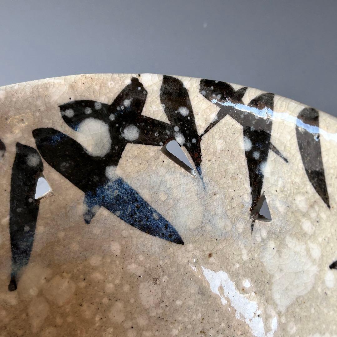 茶道具　乾山写　雪笹　菓子鉢　浅見安兵衛　共箱　大正　昭和　陶芸　京焼