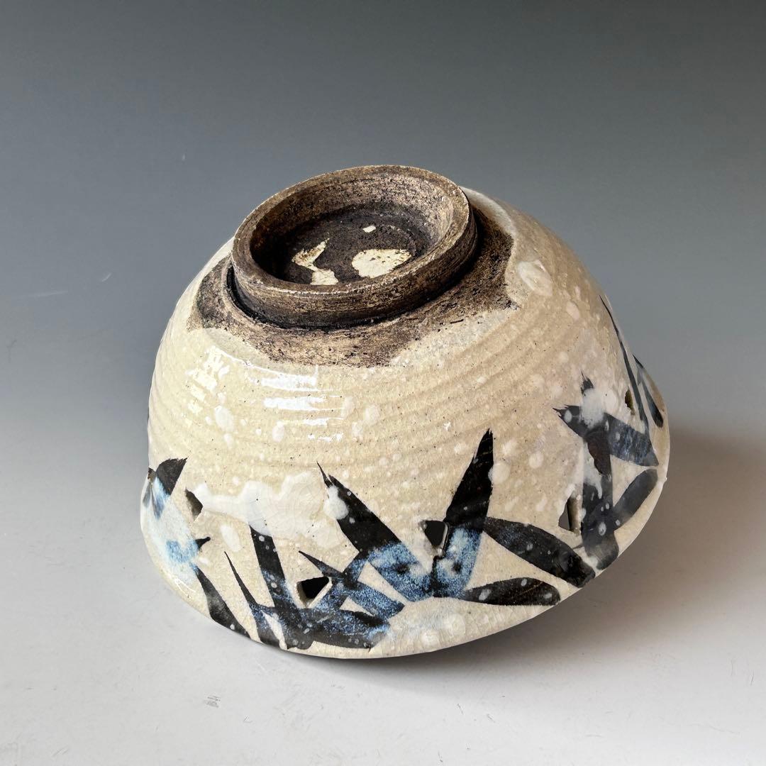 茶道具　乾山写　雪笹　菓子鉢　浅見安兵衛　共箱　大正　昭和　陶芸　京焼