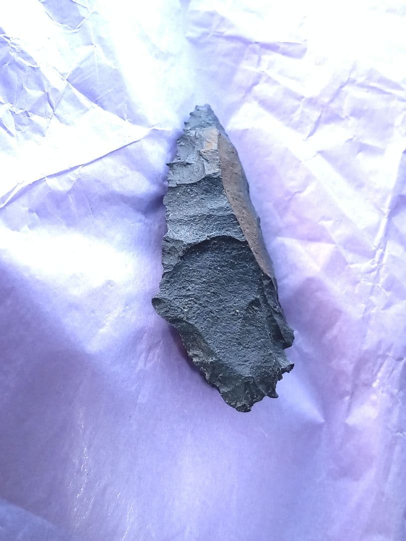 原始人… アイヌ仕様 尖頭器 a 石器 模写 サヌカイト