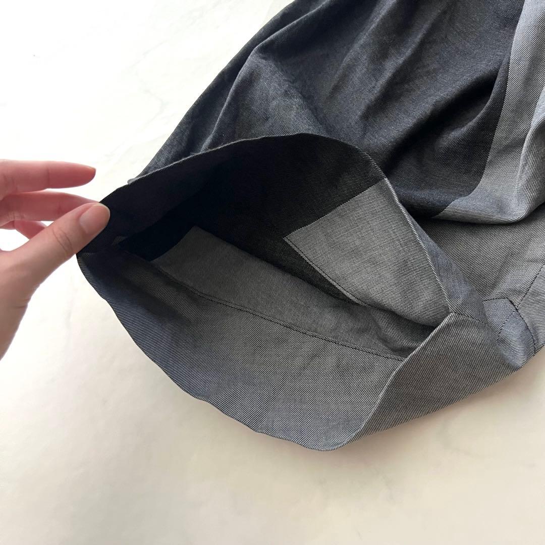 美品 イッセイミヤケ サルエルパンツ 変形 クレイジーパターン ベルト 2 M