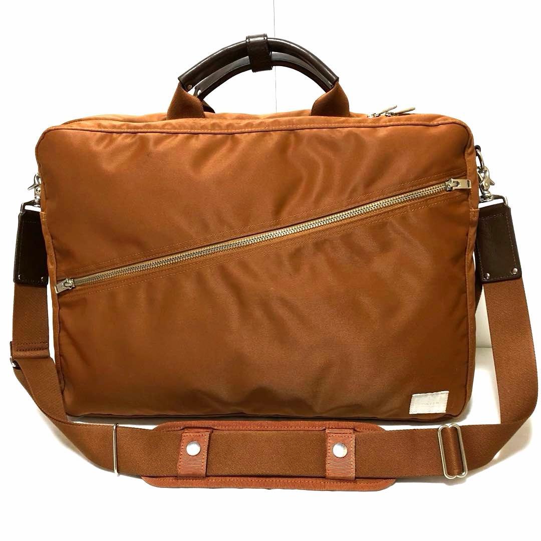 美品✨人気 ポーター リフト ビジネスバッグ3way 2層 A4可 ブラウン