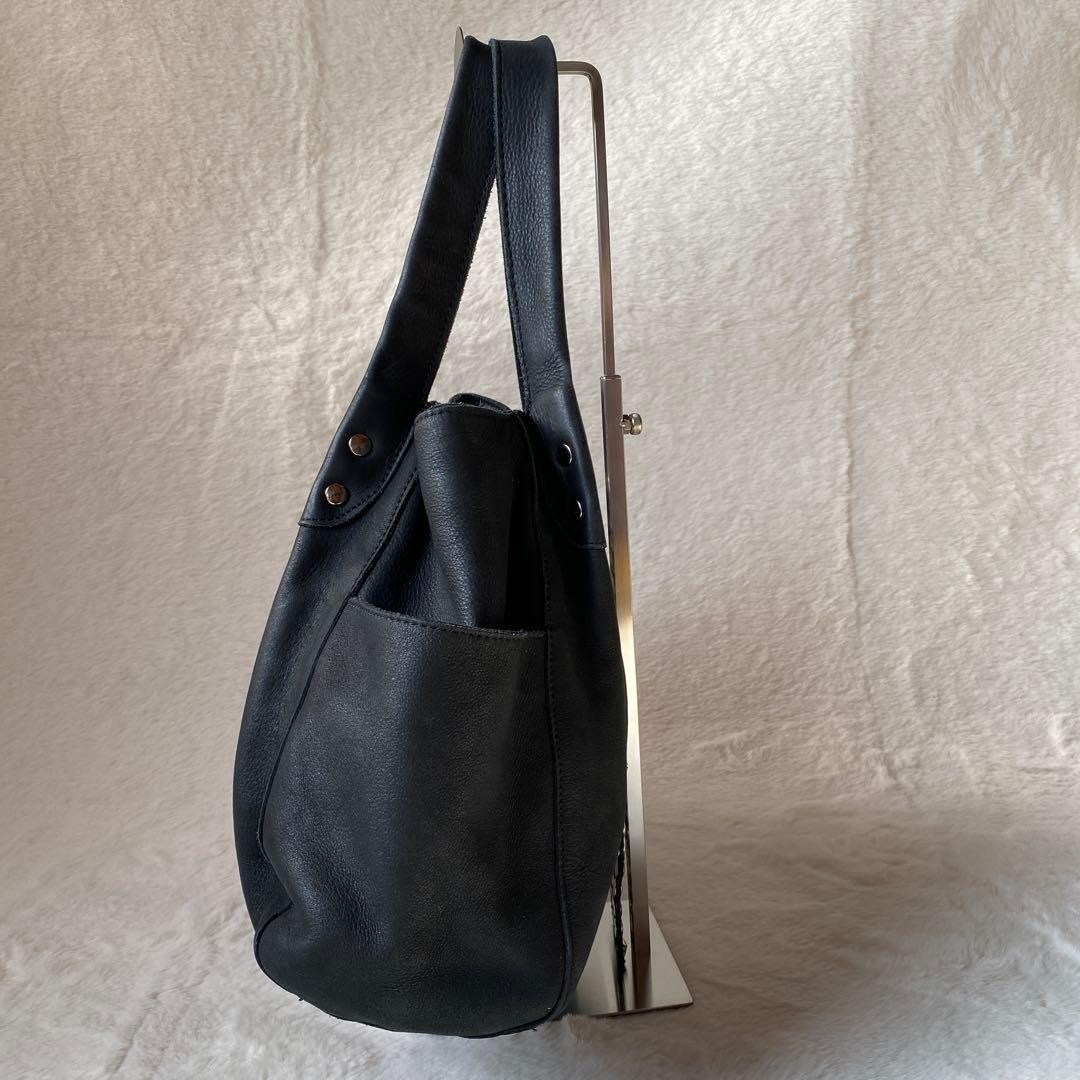 TRES トレ スタッズ トートバック レザー 本革 黒 ブラック y2k 星