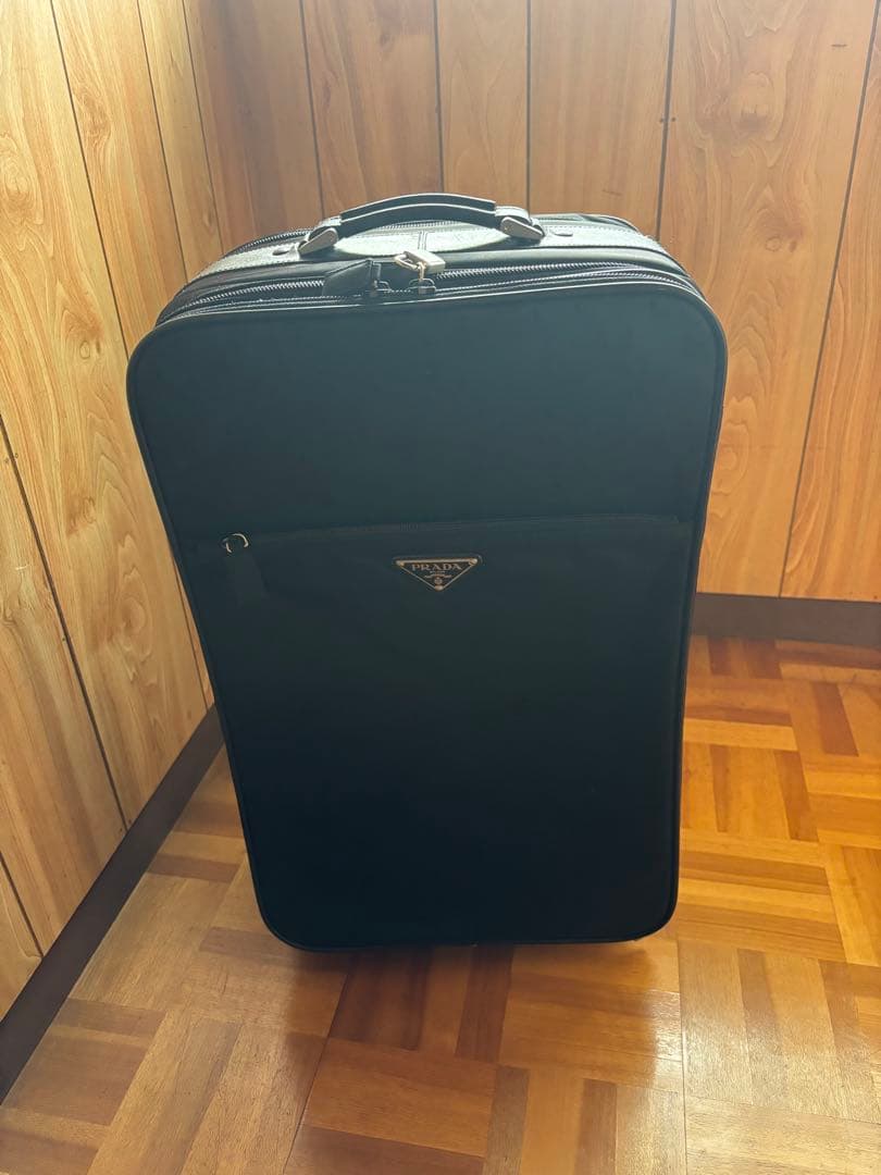 【PRADA】テスートナイロン×サフィアーノレザー 2輪 キャリーケース