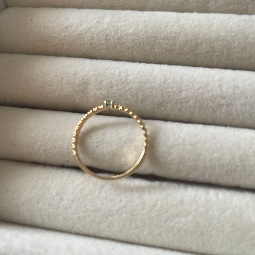 パライバトルマリン　K18 リング　希少石　指輪