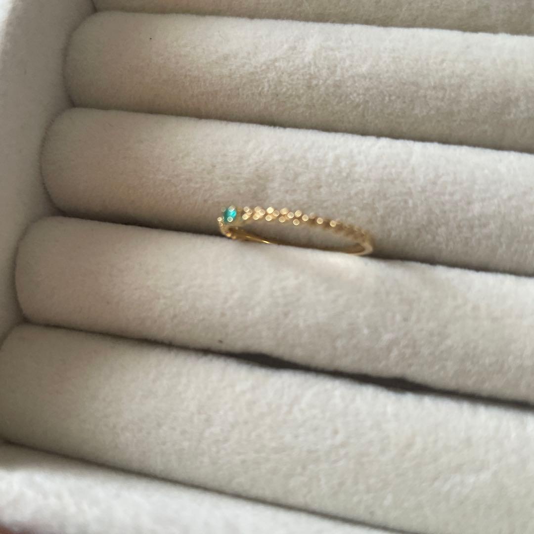 パライバトルマリン　K18 リング　希少石　指輪