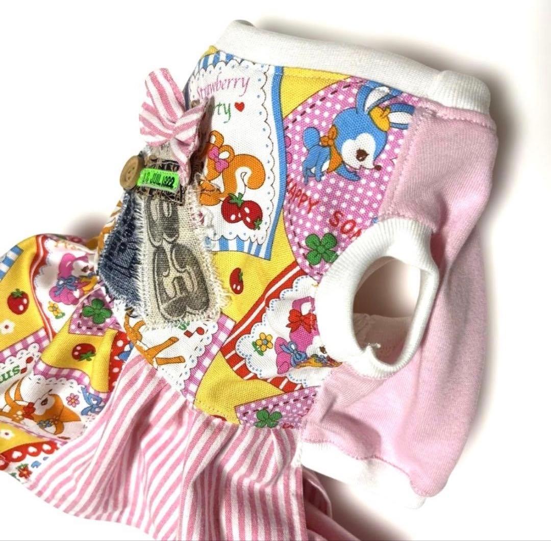 犬服ハンドメイド　まとめ売り　バルーンスカート付き　ロンパース3点セット