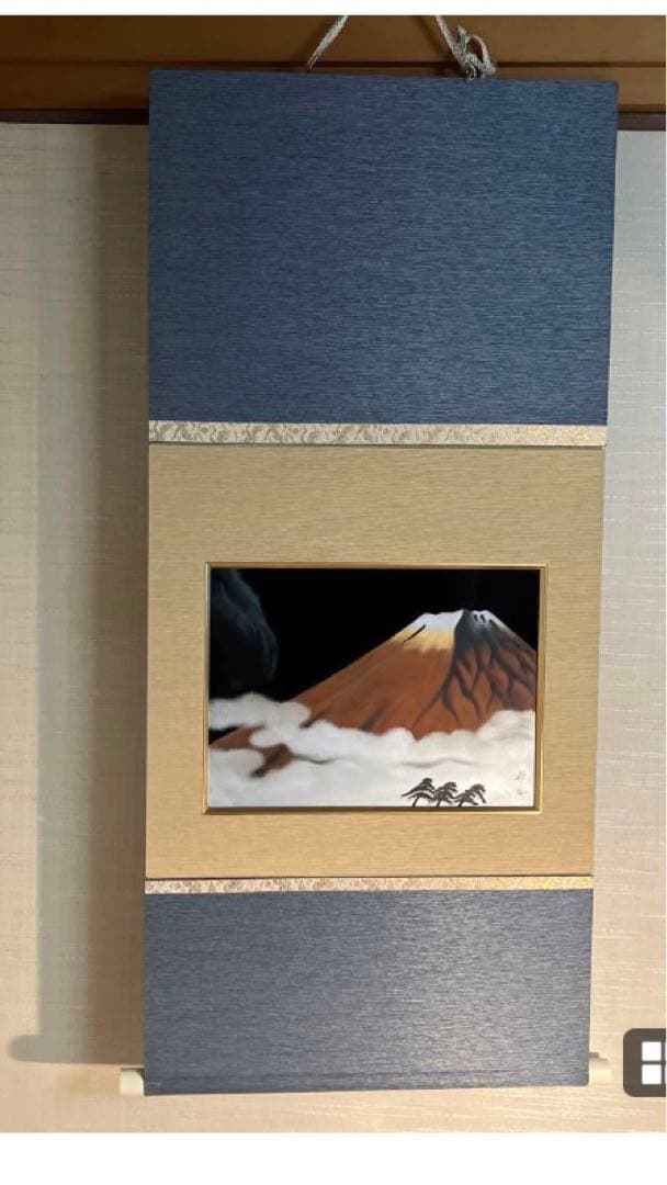 正月飾り　彫漆掛け軸