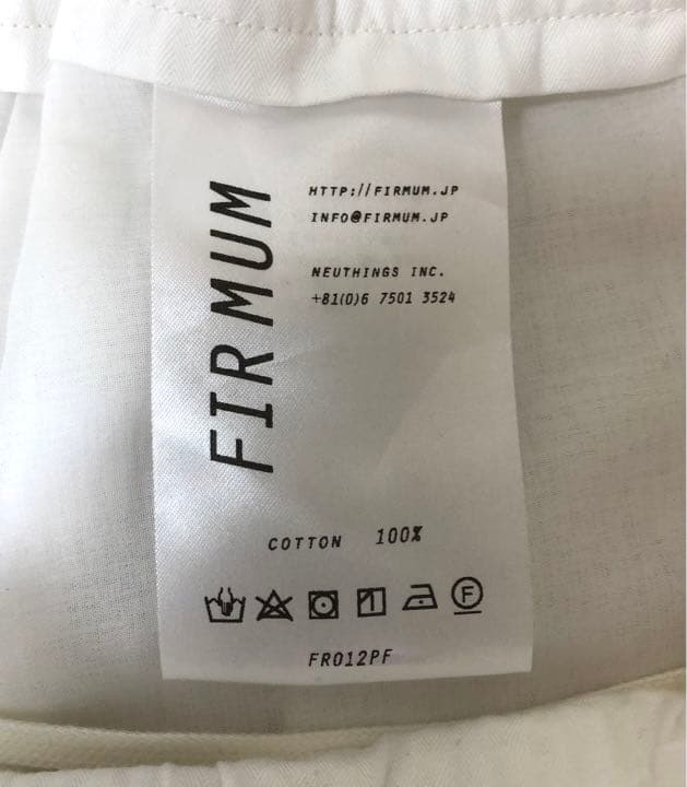 2022SS）FIRMUM オーガニックコットン強撚ウェザーシリンダーパンツ