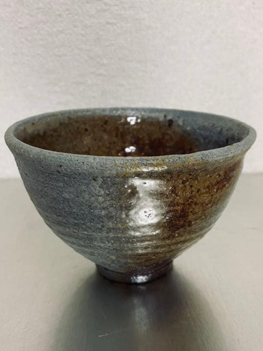 茶碗　唐津窯変　杉本立夫　号は泥牛　　京都大吉主人　抹茶碗　桐箱入
