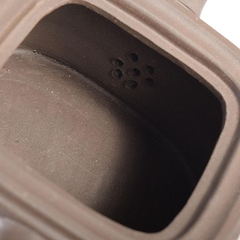 中国　紫砂　朱泥　竹文　急須　茶壷　在銘　N　7119