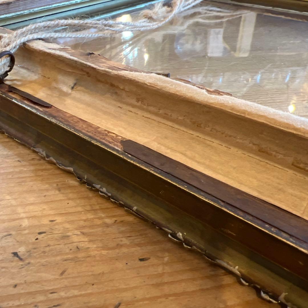 英国アンティーク装飾的金色フレーム（ガラス付き）