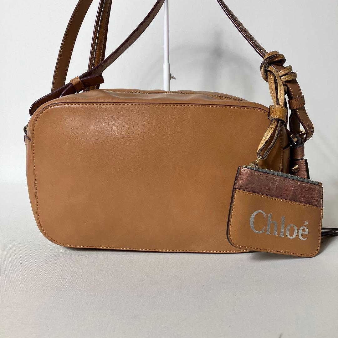 2511-235｜クロエ ショルダーバッグ レザー ブラウン