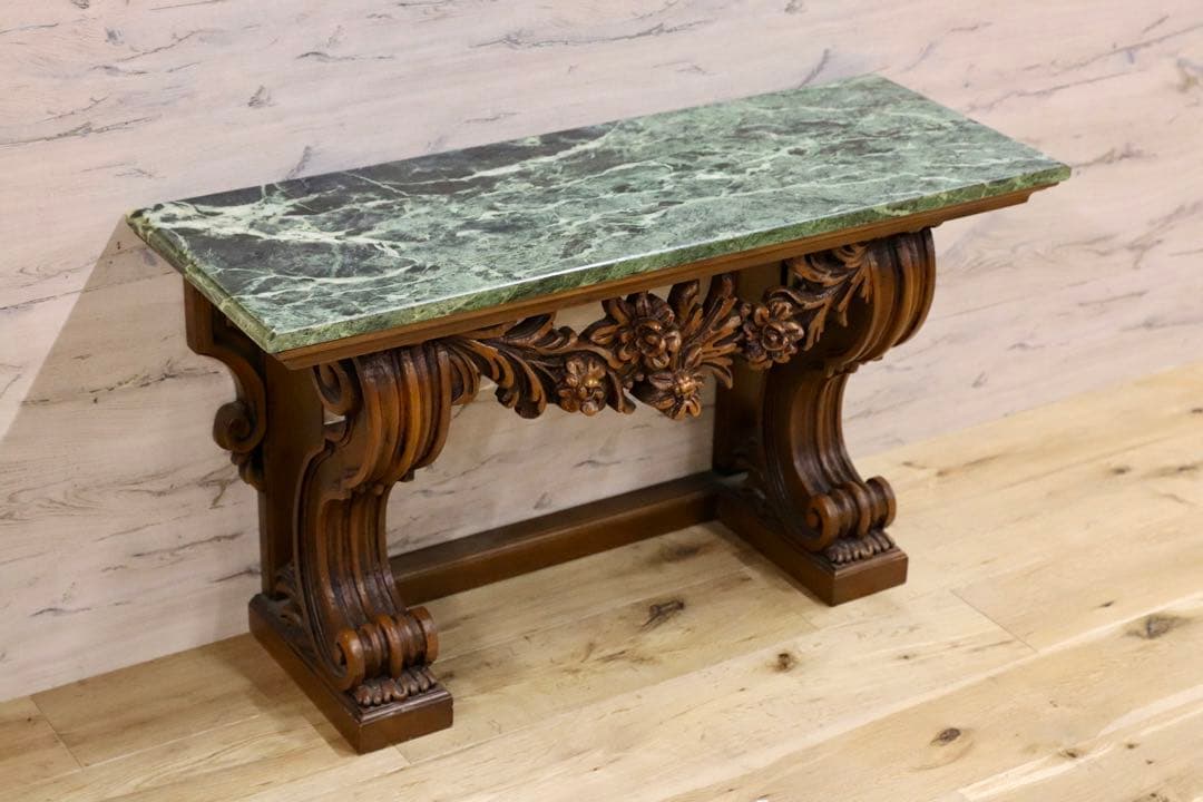 GMHK202○西洋 アンティーク 輸入家具 コンソールテーブル 花台 飾り台