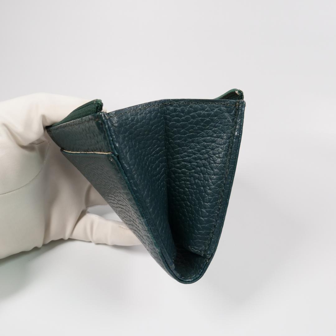 極美品✨ アタオ 二つ折り財布 ミリモ ケリー 限定 グリーン レザー