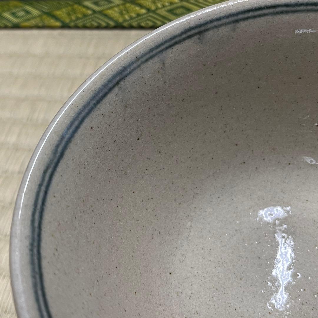 膳所焼 淡海ぜぜ 陽炎園 安南写 雲鶴 茶碗 茶道具 骨董品 874