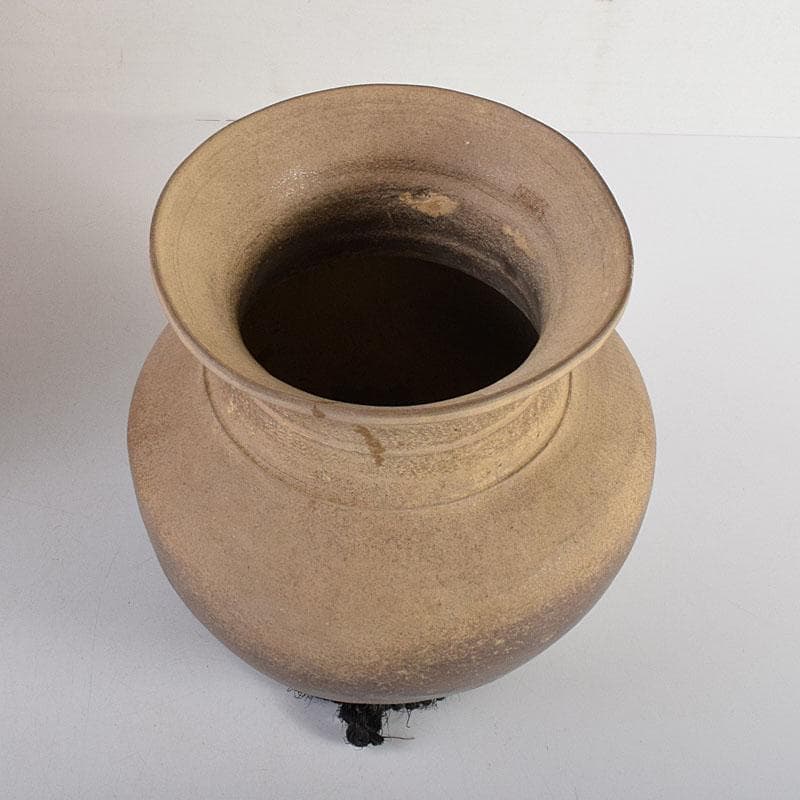 朝鮮美術　須恵器　新羅土器　壺　壺敷・時代箱付　V　R8018C