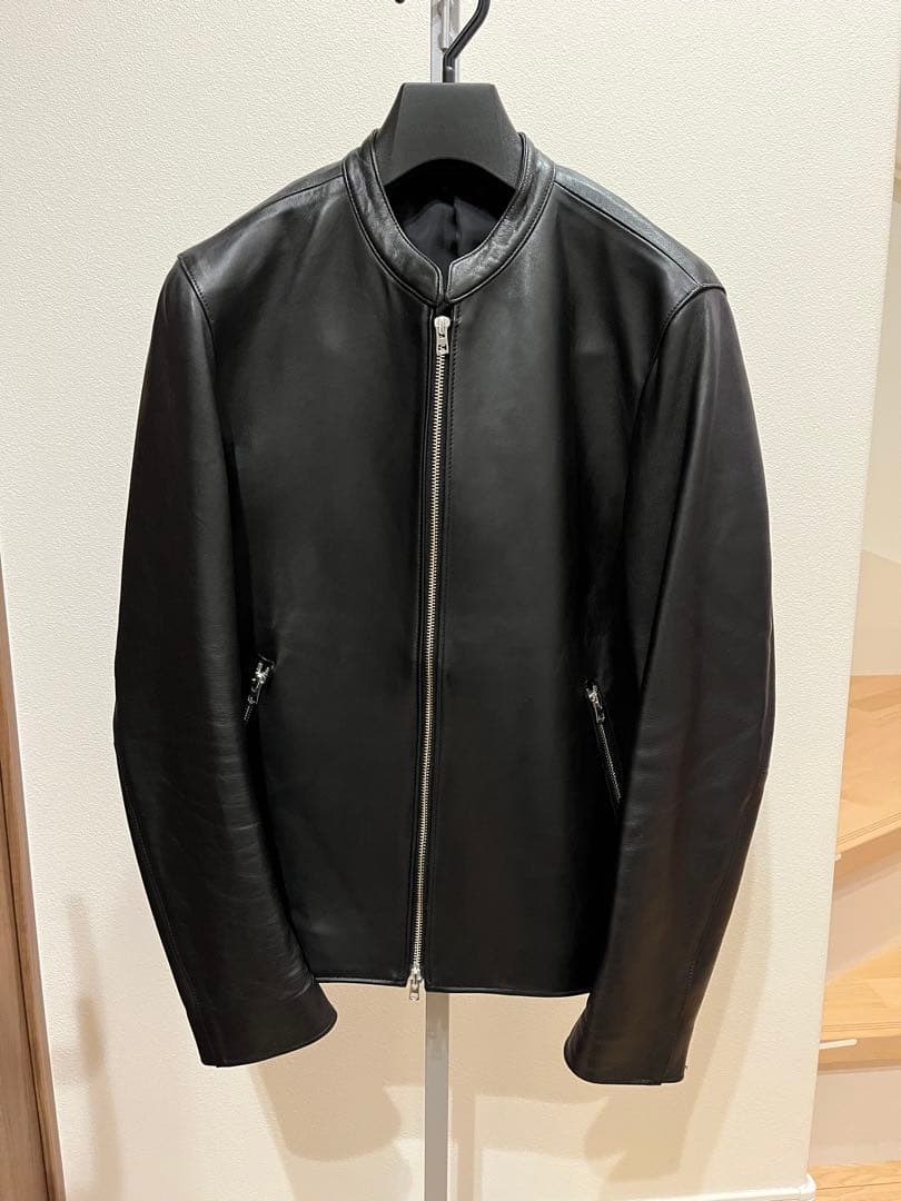 ブラックレザーライダースジャケット