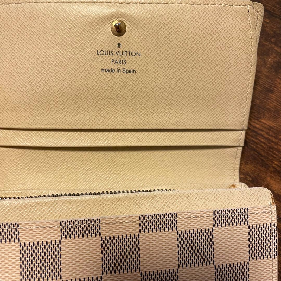 ルイヴィトン ダミエ 財布 ホワイト×グレー