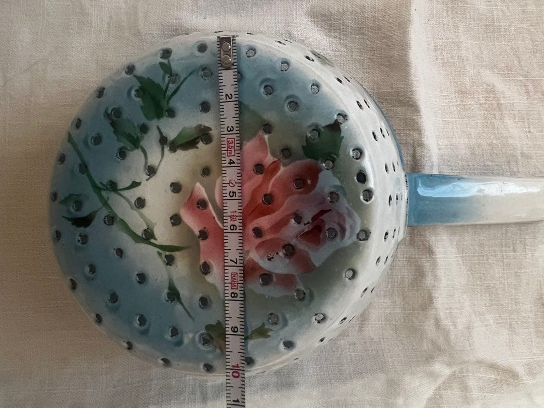 美品♡フランスアンティーク　ホーロー　薔薇　ウェディングセット　コランダー　鍋