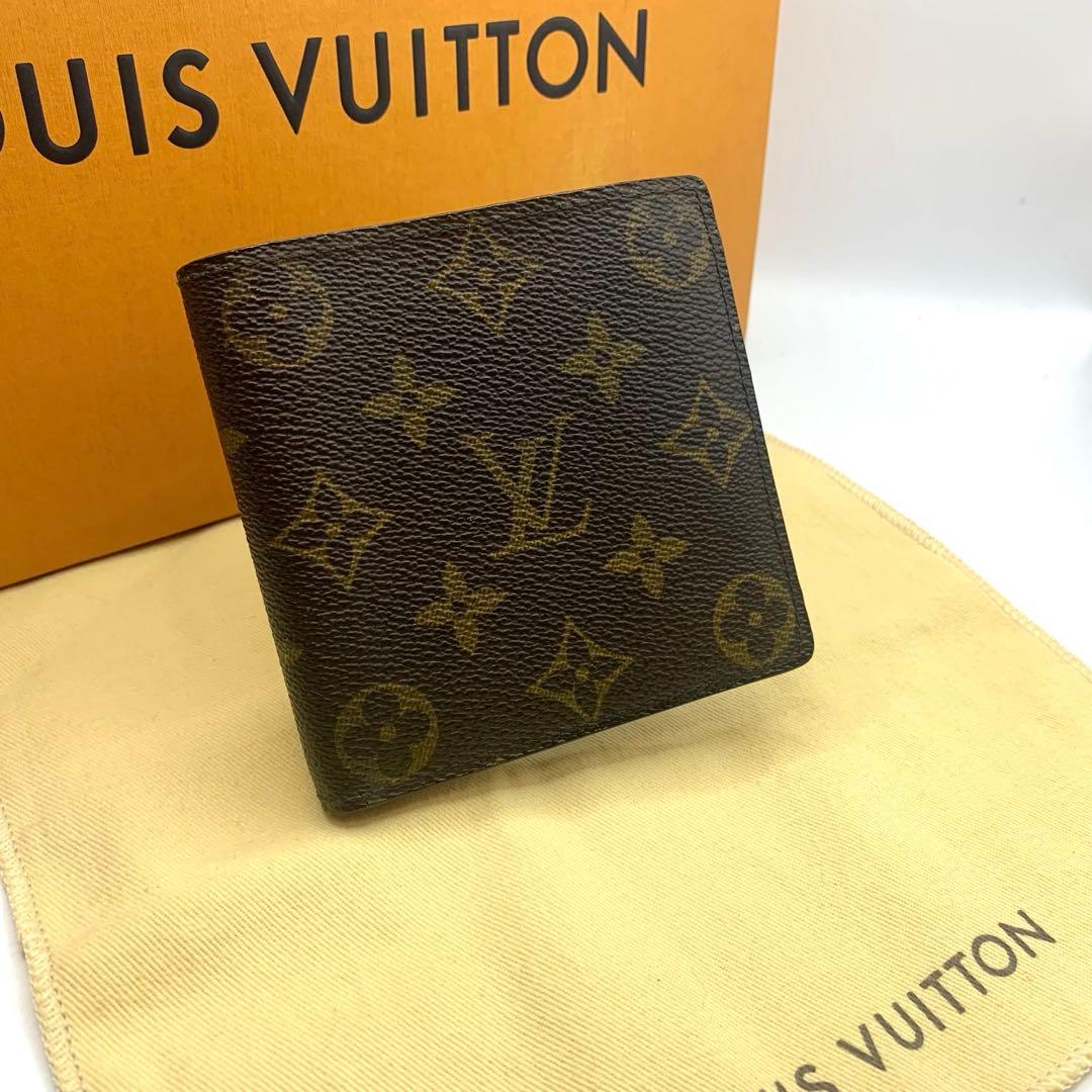 ルイヴィトン 二つ折り財布 ポルトフォイユ マルコ モノグラム コンパクト財布