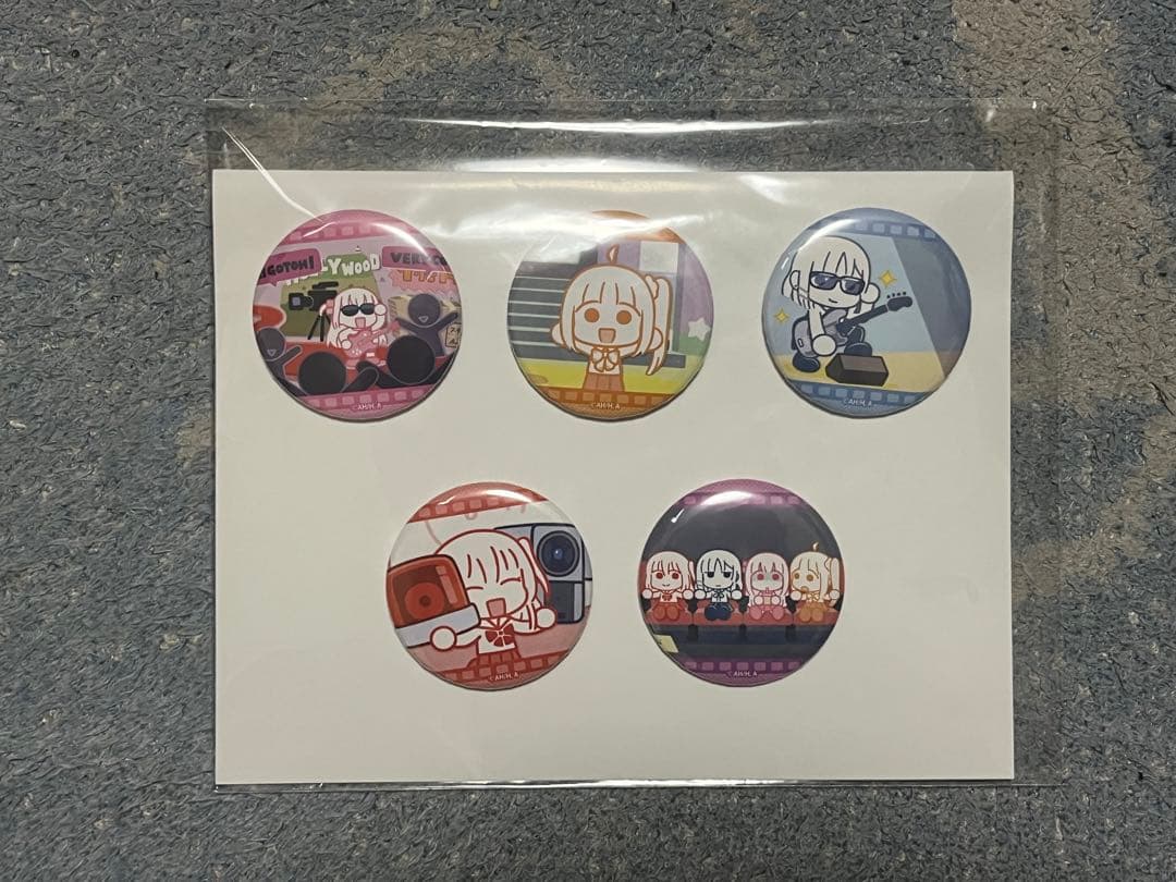 ローソン ぼっちざろっく！オリジナル缶バッジ5種セット 当選通知書付き