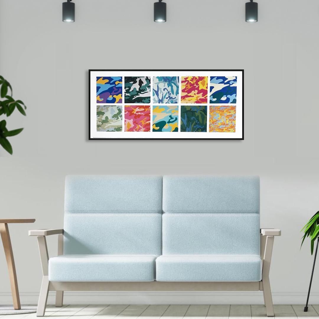 額装済/camouflage 1987/アンディウォーホル/ポスター/インテリア