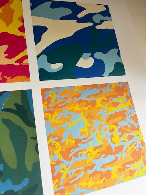 額装済/camouflage 1987/アンディウォーホル/ポスター/インテリア