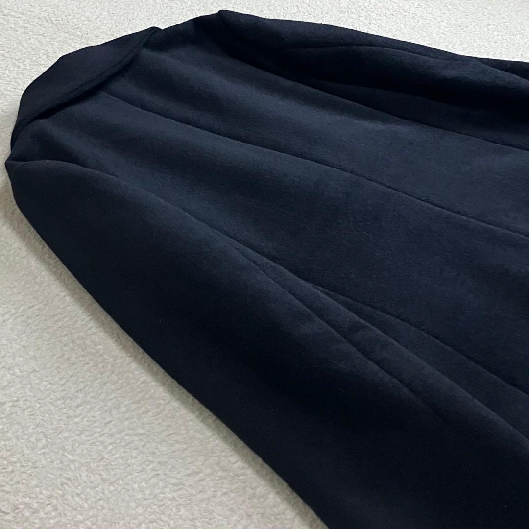 bajra バジュラ　アンゴラ　ウール　チェスターコート　ブラック　3