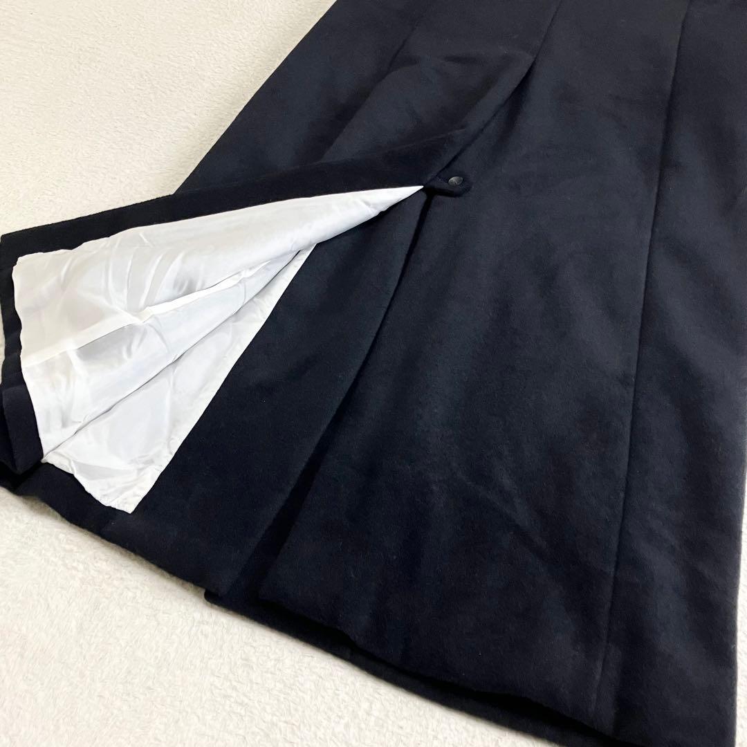 bajra バジュラ　アンゴラ　ウール　チェスターコート　ブラック　3