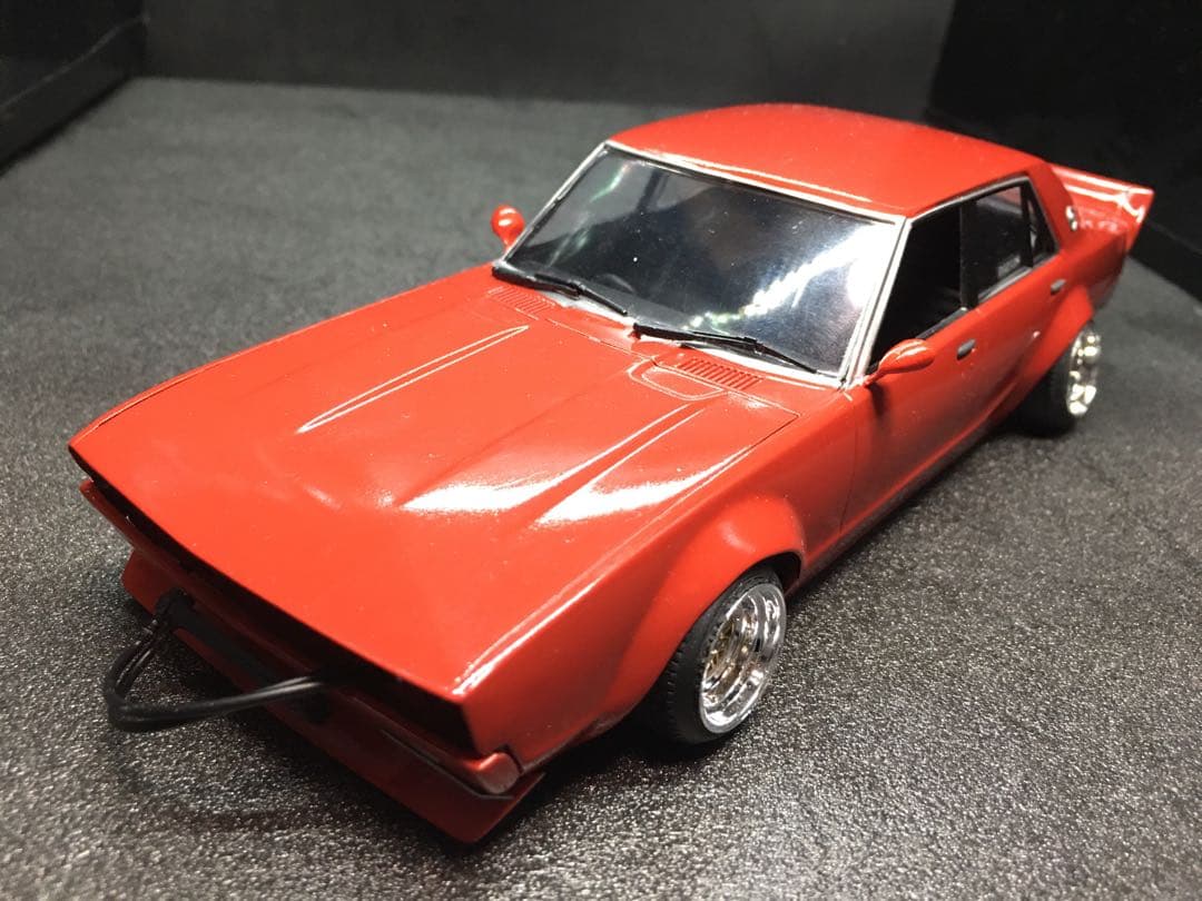 旧車プラモデル完成品アオシマスカイラインケンメリ