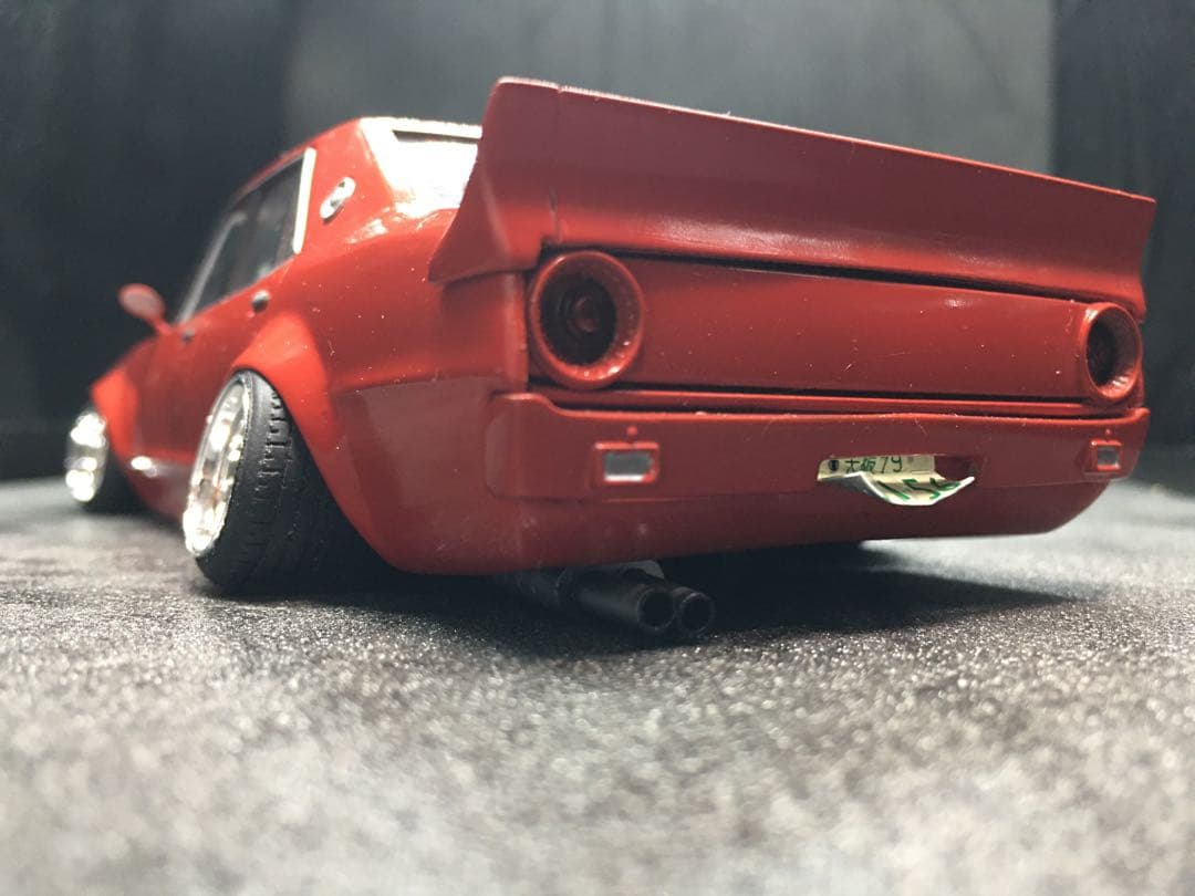 旧車プラモデル完成品アオシマスカイラインケンメリ