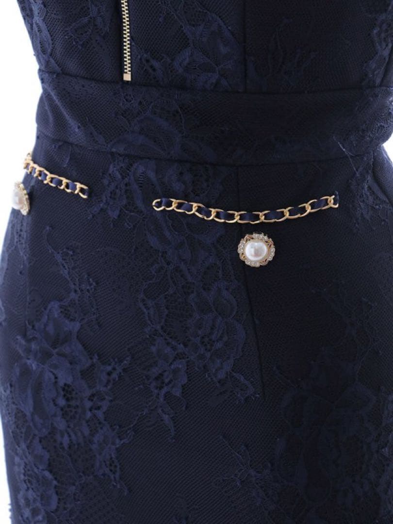 ジュエルズ　ジップアップノースリーブミディドレス