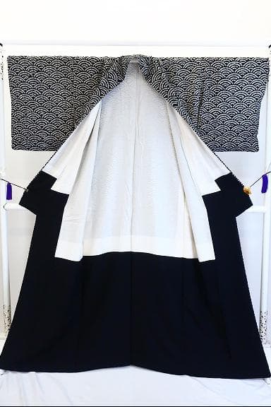 ★専用★美品 小紋 総絞り 黒 トールサイズ 身丈166cm 裄丈66cm 袷