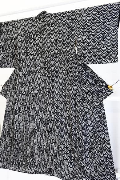 ★専用★美品 小紋 総絞り 黒 トールサイズ 身丈166cm 裄丈66cm 袷