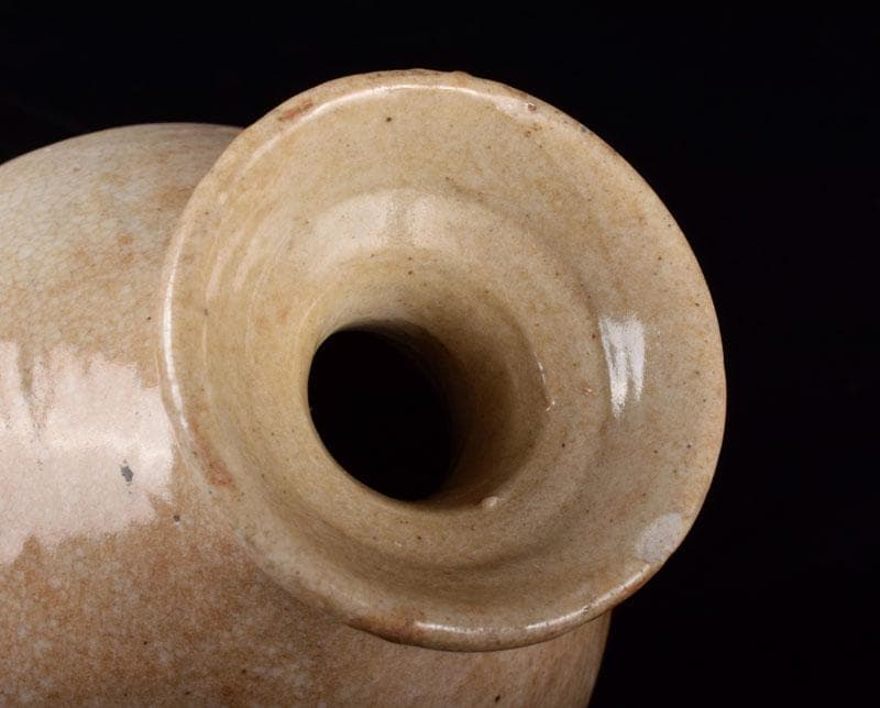 李朝　高麗白磁 　盤口瓶　徳利　時代箱付　V　R2178