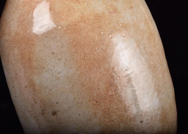 李朝　高麗白磁 　盤口瓶　徳利　時代箱付　V　R2178